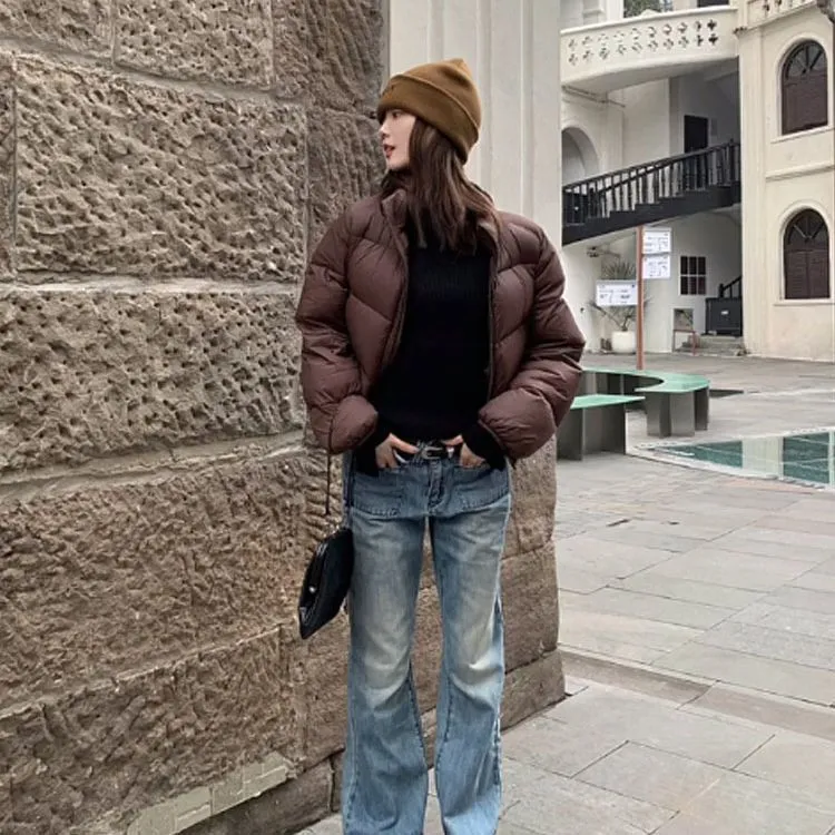 2024 new cotton-padded clothes women's winter short loose cotton-padded clothes thickened bread clothes Korean version high-waisted small cotton-padded jacket