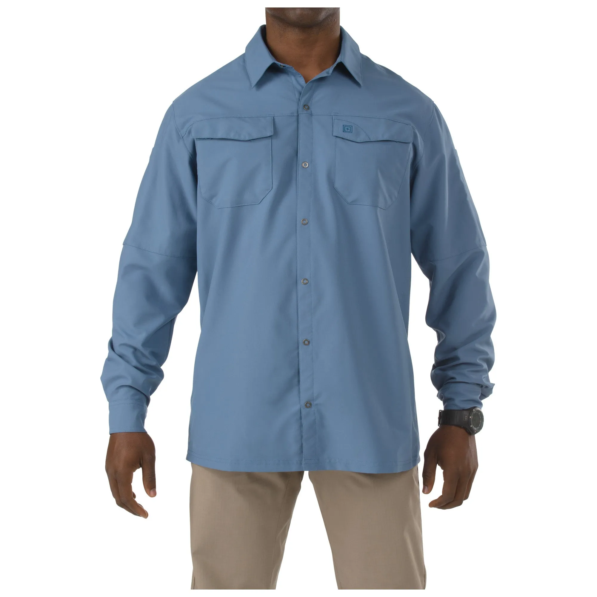 Mens Freedom Flex Long Sleeve Button-Down Shirt - Performance Stretch Fabric, Lightweight, Breathable