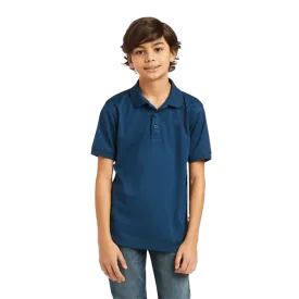 Ariat Boy's TEK Polo Skyfall Blue Shirt