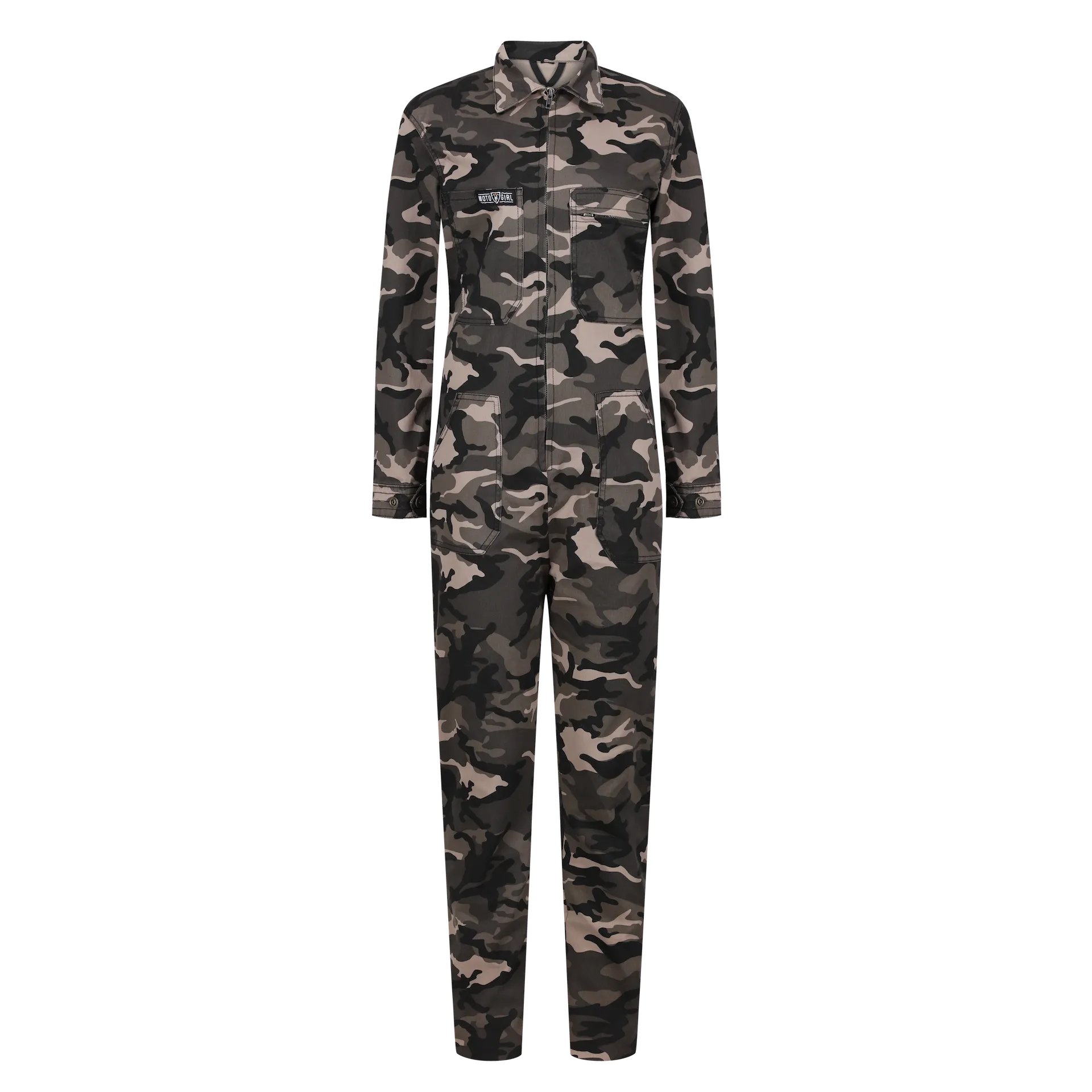 Camo Long Sleeve Jumpsuit