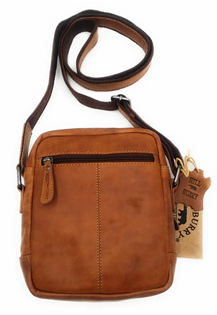 Genuine Leather Shoulder Bag Hill Burry -VB10010- HT-05- Crossbody Bag - Vintage Leather Brown