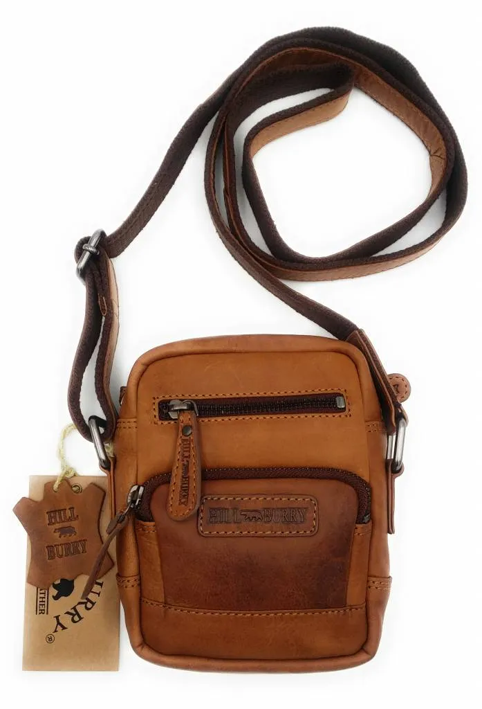 Genuine Leather Shoulder Bag Hill Burry -VB100133-3192- crossbody - vintage leather brown