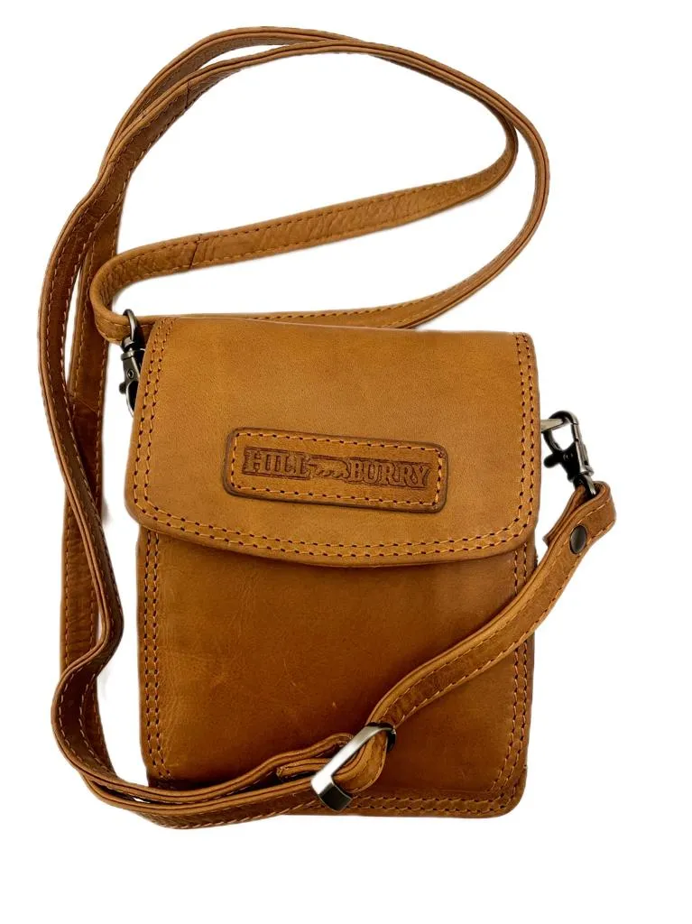 Genuine Leather Shoulder Bag Hill Burry - VB10090 - 3171 - Crossbody Bag - Vintage Leather Brown