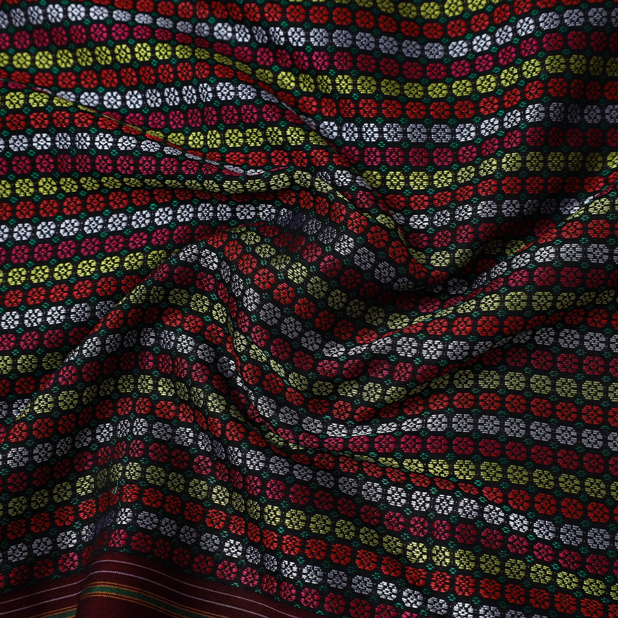 Multicolor - Traditional Khun Weave Cotton Fabric 14