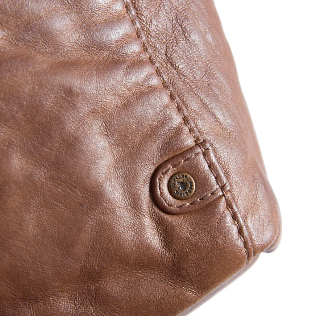 Musthave shopper leatherbag / 13728 - Chestnut