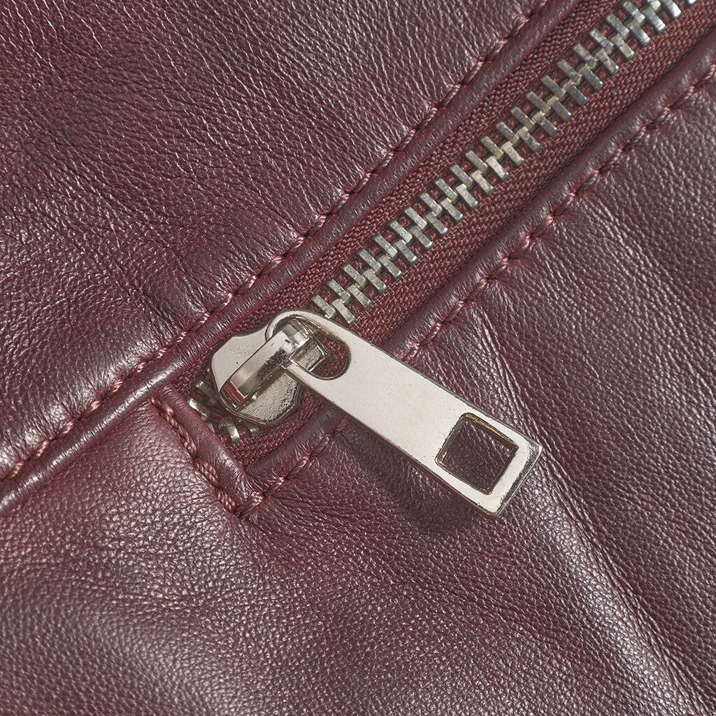 Musthave shopper leatherbag / 13728 - Cranberry