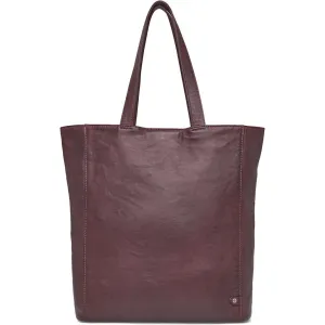 Musthave shopper leatherbag / 13728 - Cranberry