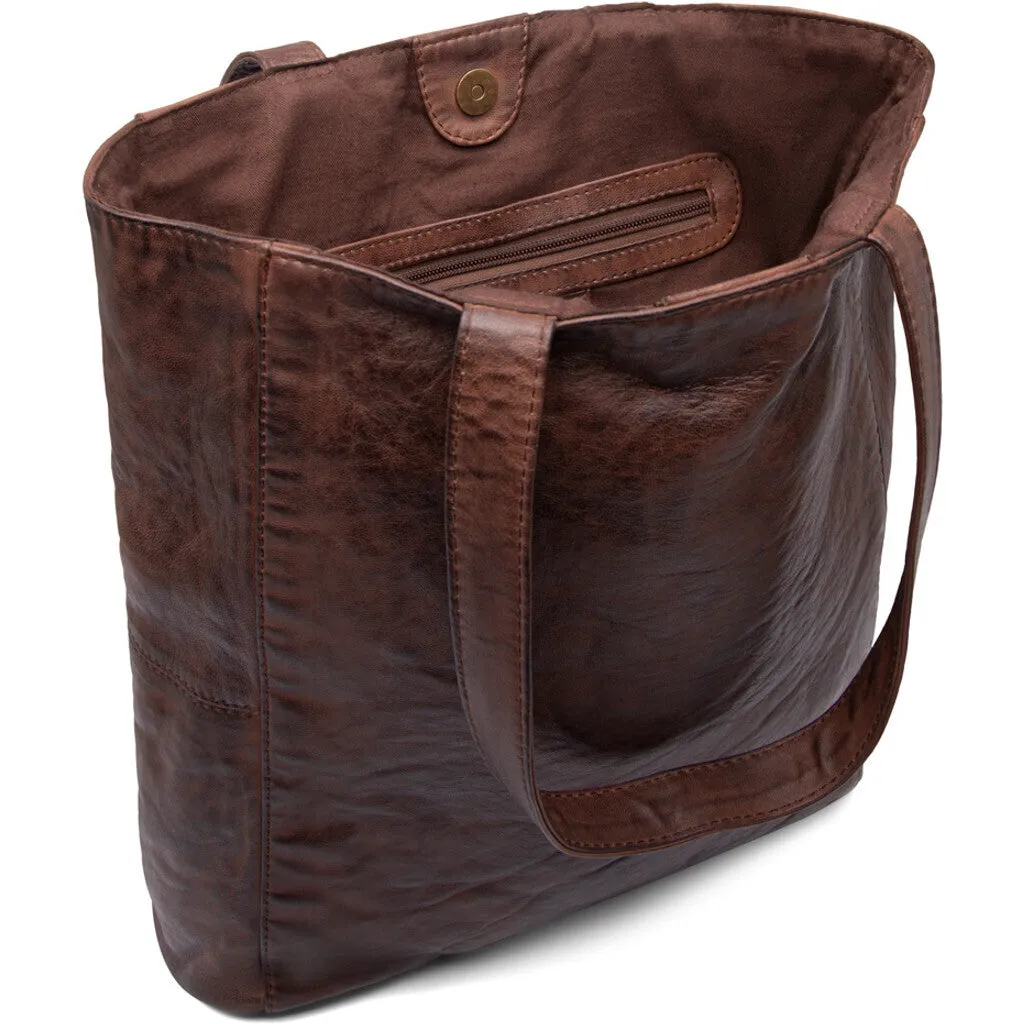 Musthave shopper leatherbag / 13728 - Winter brown