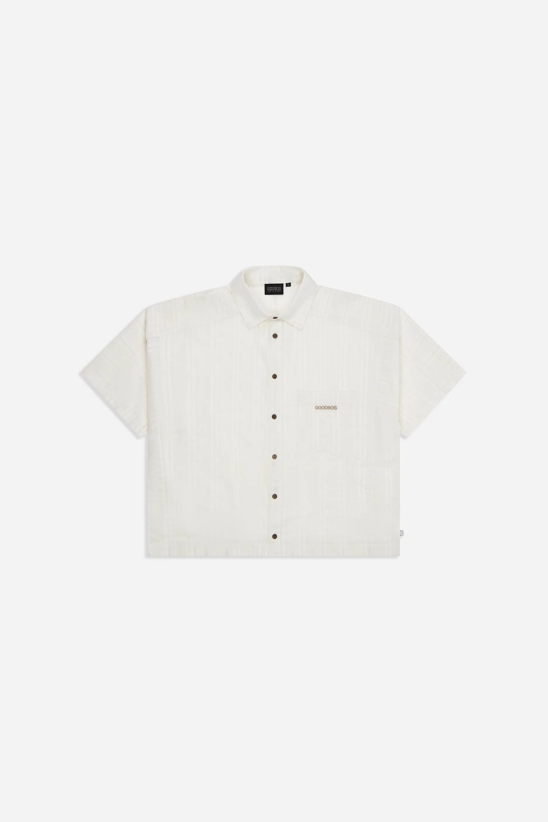 NOSTALGIA COTTON BUTTON SHIRT NATURE