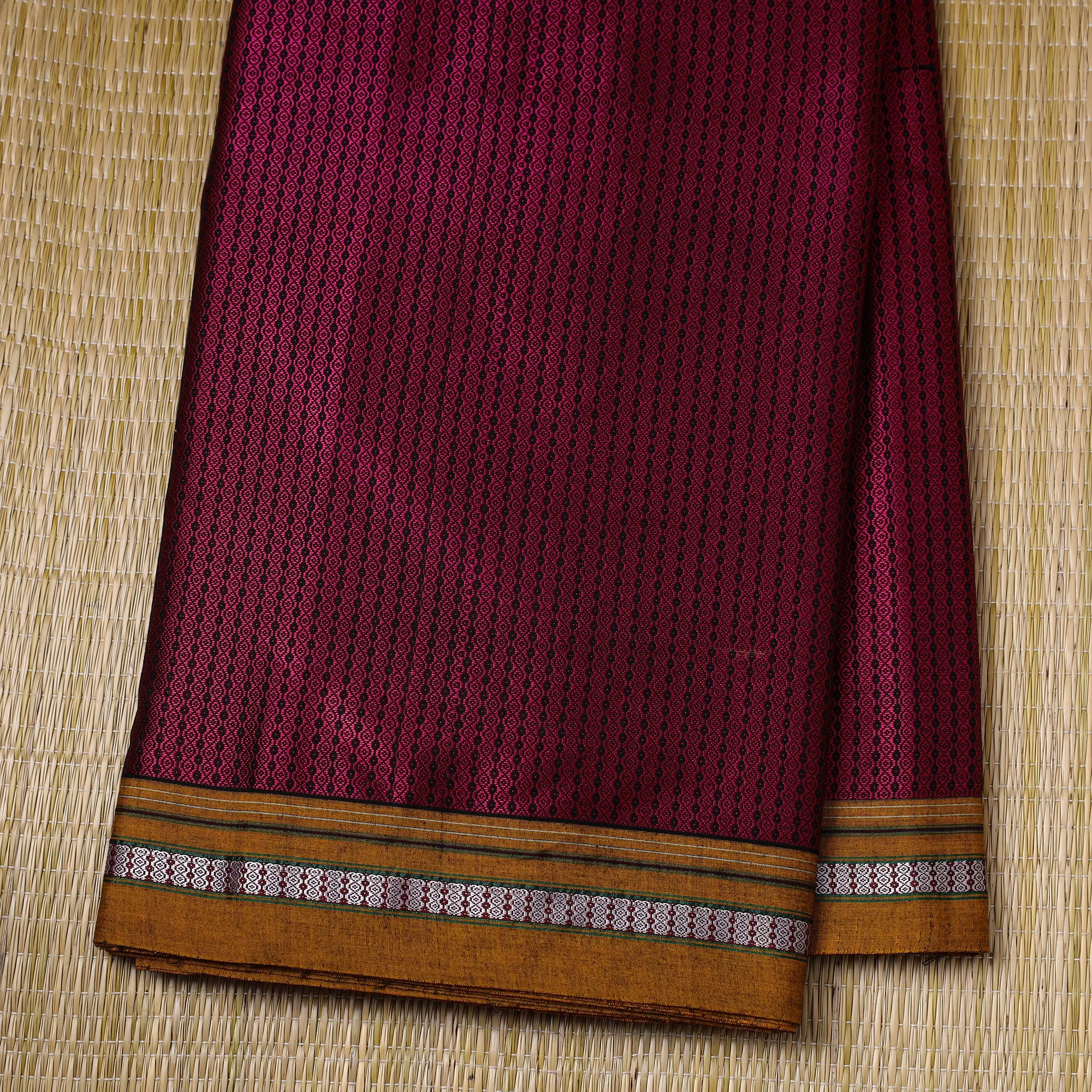 Purple - Traditional Khun Weave Cotton Fabric 30