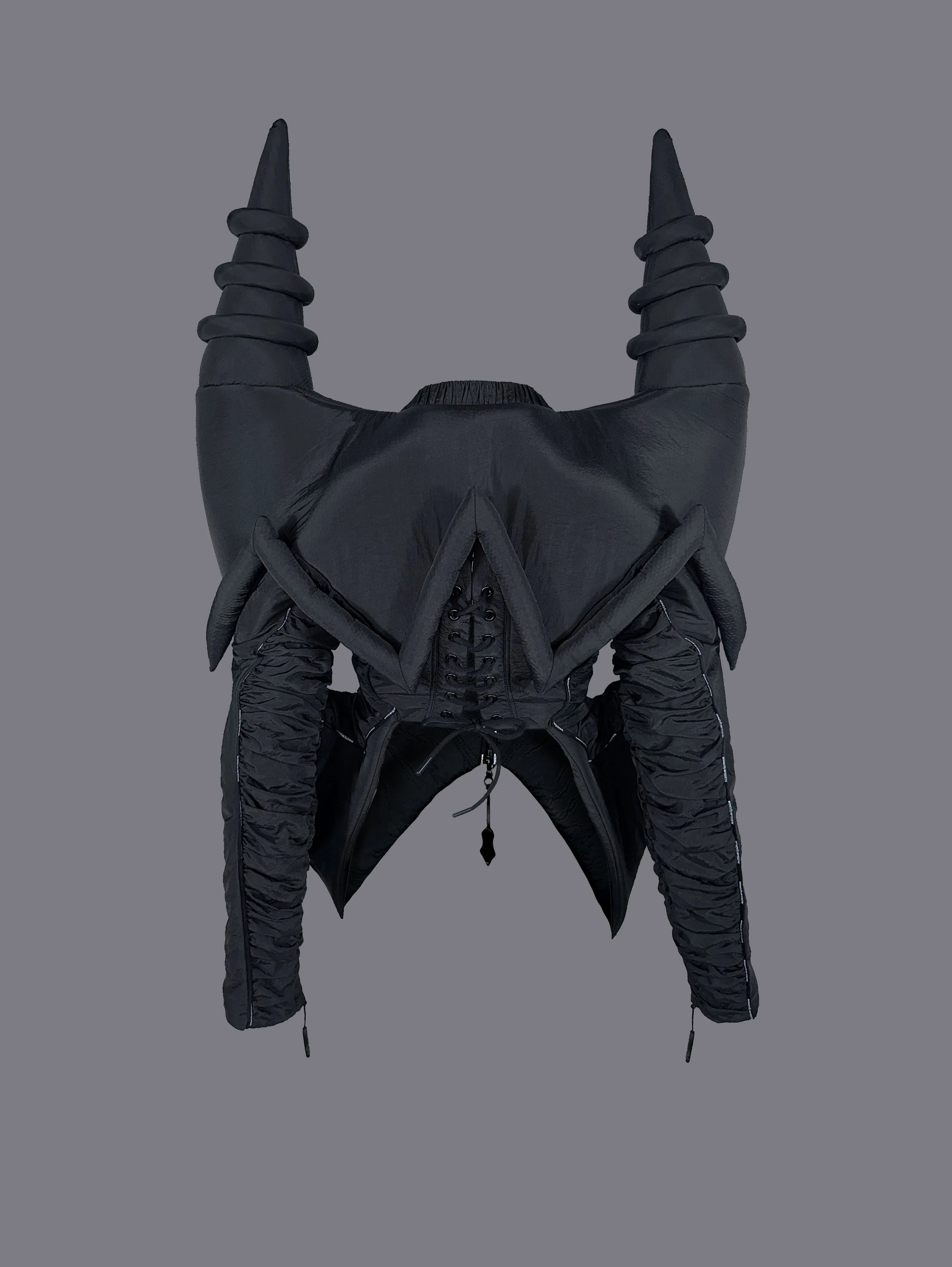 SHAPED JACKET WITH SPIKED SHOULDERS