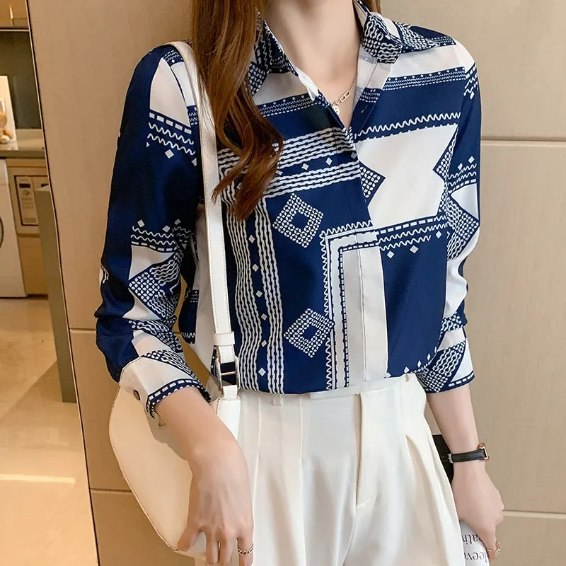 Women's printing shirts Blouses Spring Autumn Long Sleeve Blouses - WSB8530