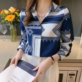 Women's printing shirts Blouses Spring Autumn Long Sleeve Blouses - WSB8530