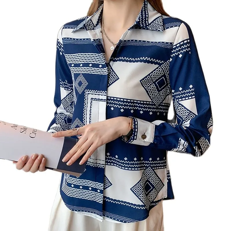 Women's printing shirts Blouses Spring Autumn Long Sleeve Blouses - WSB8530