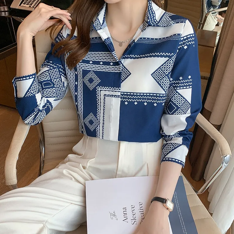 Women's printing shirts Blouses Spring Autumn Long Sleeve Blouses - WSB8530